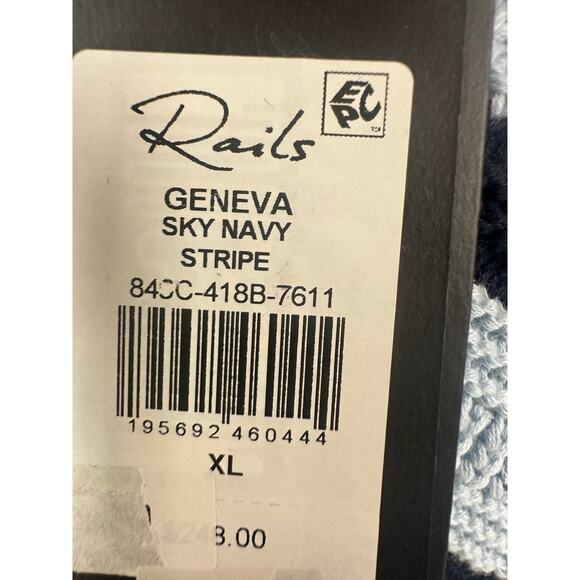 Rails Geneva Cardigan | XL | NWT | Sky Navy | Luxury Knit Button Front Sweater - Picture 5 of 6